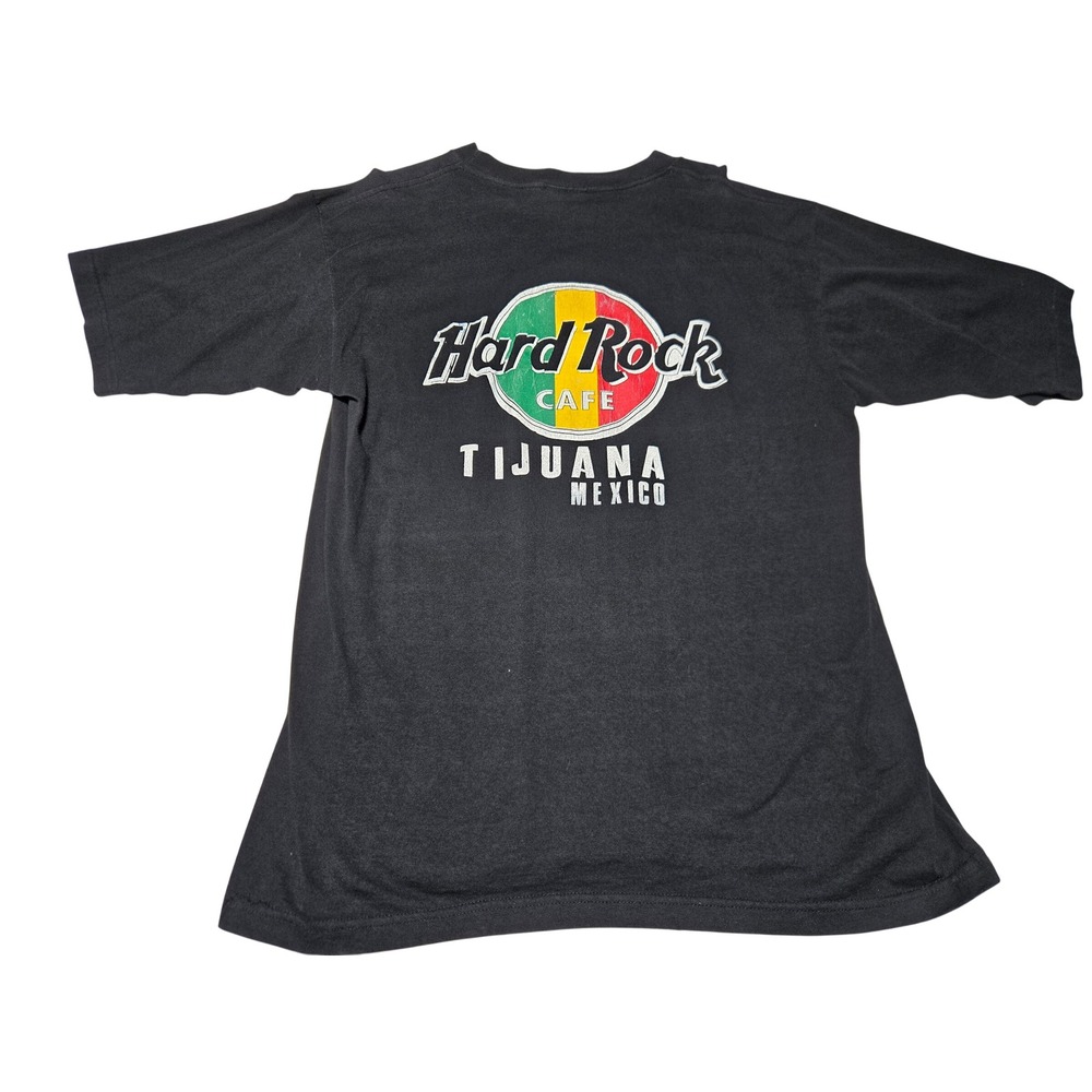 Vintage Hard Rock Cafe Tijuana Mexico Tee Mecca‎ L Black Cotton Graphic Shirt